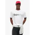 Superdry for man. M1012031A Core faded logo loose t-shirt white (XXL), Casual, Cotton, Short sleeve
