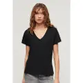Superdry Studios Slub Embroidered Kort Ermet V-hals T-skjorte