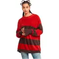 G-Star for woman. D25272-D768-G811 Fuzzy stripe loose jumper red (XXS), Casual, Polyamide, Long sleeve