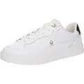 Tommy Hilfiger for woman. FW0FW08579 Essential white leather tennis shoes (36), Flat, Laces, Casual
