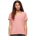 Superdry Studios Slub Embroidered Kort Ermet V-hals T-skjorte