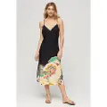 Superdry Printed Slip Ermeløs Lang Kjole