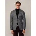 Hackett London for man. HM443432 Jacket Cash Wpane grey (40/32), Casual, Party, Wool, Classic, Long sleeve