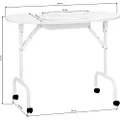 Activeshop FOLDBART DESK 4031 HVIT + VESKE