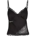 Karl Lagerfeld A1w11009 Satin Lace Ermeløs Bluse