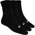 Asics for man. 155204 Pack of 3 Black Crew Socks (47-49), Sport, Cotton, Running, Multisport, Polyamide