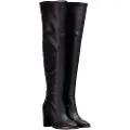 Wonders for woman. M-5146 Isabella leather boots black (37), 5 to 8 cm, None