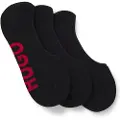 Hugo Boss for man. 50541589 3 Pair Pack of Invisible Socks Black (45-46), Homewear, Cotton