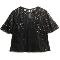 Superdry Sheer Short Sleeve Sequin Kortarmet T-skjorte