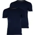 Ralph Lauren for man. 714835960004 Pack of 2 Classic Crew navy t-shirts (L), Homewear, Cotton, Short sleeve
