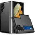 Mtp Products Samsung Galaxy S25 Ultra Hybrid-deksel med Skyvekortspor - Svart