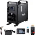 Vevor 8KW dieselvarmer, 12V/24V alt-i-ett dieselluftvarmer, Bluetooth APP-kontroll, fjernkontroll og skjerm, CO-alarm, rask oppvarming vertikal bærbar dieselvarmer for kjøretøy, garasje