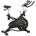 Gymrex Stationary trainer med 13 kg svinghjul, justerbar, opptil 100 kg, svart