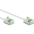 Goobay - Koblingskabel - RJ-45 (hann) til RJ-45 (hann) - 15 cm - 3.8 mm - U/UTP, uskjermet - CAT 8.1 - halogenfri, flertrådet, slank - hvit