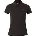 Tommy Hilfiger for woman. DW0DW20160 Essential slim polo shirt black (L), Casual, Short sleeve, Organic Cotton, Sustainable