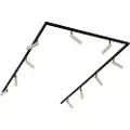 QAZQA Moderne skinnesystem med 10 spotlights beige og svart 1-fase - Slimline Uzzy