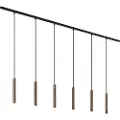 QAZQA Moderne skinnesystem med 6 pendellamper bronse 1-fase - Slimline Keno