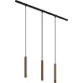 QAZQA Moderne skinnesystem med 3 pendellamper bronse 1-fase - Slimline Keno