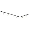 QAZQA Moderne skinnesystem med 6 beige og sorte spotlights 1-fase - Slimline Uzzy