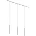 QAZQA Moderne skinnesystem med 3 hvite pendellamper 1-fase - Slimline Keno