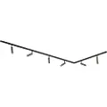 QAZQA Moderne skinnesystem med 6 mørk bronse spotlights 1-fase - Slimline Uzzy
