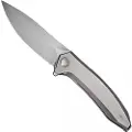 We Knife Acuminal, Polished Bead Blast Titanium, Satin