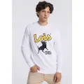 LOIS Jeans for man. 165452225 Sweatshirt 135849 white (L), Casual, Cotton, Long sleeve