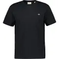 Gant for man. 2003184 T-shirt Regular Fit Shield black (S), Casual, Cotton, Short sleeve, Sustainable