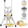 Vevor Kommersiell grønnsakshakker med 3/8″ blad, kraftig profesjonell matskjærer, Kattex pommes frites-kutter, løk-skjærer i rustfritt stål for tomat, paprika, potet, sopp, sølv