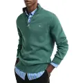 Gant for man. 8030170 Half-zip cotton jumper Casual green (3XL)