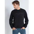 LOIS Jeans for man. 165633387 Sweatshirt 3D embroidery black (XXL), Casual, Cotton, Long sleeve