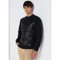 LOIS Jeans for man. 165623374 Sweatshirt box collar quilted front black (XL), Casual, Cotton, Long sleeve