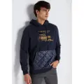 LOIS Jeans for man. 165663390 Hooded sweatshirt with navy graphic print (3XL), Casual, Cotton, Long sleeve