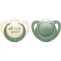Nuk for Nature smokk i silikon Grønn 0-6m