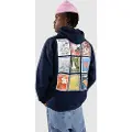 Monet Skateboards Floral Stamps Hettegenser blå