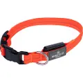 Nomad Tales Spirit USB LED nylonhalsbånd, oransje - Størrelse L: Halsomkrets 45-65 cm