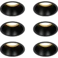 QAZQA Sett med 6 sorte nedfellbare spotter GU10 70 mm IP44 - Dept