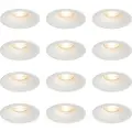 QAZQA Sett med 12 hvite nedfellbare spotter GU10 50 mm - Gijs