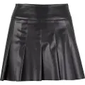 Urban Classics Synthetic Leather Pleated Skjørt