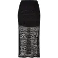 Urban Classics Stretch Crochet Lace Midiskjørt
