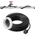 Vevor selvregulerende rørvarmekabel, 36,6 m 16,4 W/m varmebånd for rør frostbeskyttelse, vannrørvarmekabel med innebygd termostat beskytter PVC-slange, metall- og plastrør mot frysing
