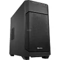 Sharkoon V1000 - Tower - micro ATX - ingen strømforsyning - svart - USB/lyd