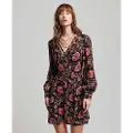 Superdry Printed V Tea Langarmet Kort Kjole