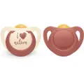 Nuk for Nature smokk latex 6-18m Rød