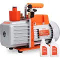 Vevor 7 CFM vakuumpumpe klimaanlegg vakuumpumpe 2-trinns roterende lamell HVAC