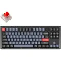Keychron V3 QMK Custom - Tastatur - ferdigmontert knott - bakgrunnsbelyst - USB-C - tastsvitsj: Keychron K Pro Red - gjennomskinnelig, mattert svart