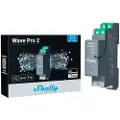 Shelly Qubino Pro 2 DIN-skinne relé, 2-kanals, Z-Wave