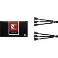 Noctua NA-SC1 SX2 - Viftestrømsplitter - 4-pins PWM (hunn) til 4-pins PWM (hann) - 13.5 cm - svart (en pakke 2)