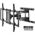 Vevor Full Motion TV-feste passer til de fleste 37–75-tommers TV-er, svingbar, horisontal justering av TV-veggfeste med 4 leddarmer, maks. VESA 600 x 400 mm, holder opptil 59 kg