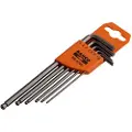 Bahco Sekskantnøkkelsett m. kule, metrisk. 6 stk, L-formet hex-nøkkelsett, Metrisk, 6 stykker, 1.5,2,2.5,3,4,5 mm, 60 g